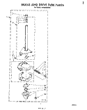 BRAKE AND DRIVE TUBE Diagram and Parts List for LA6300XPW3  Whirlpool Washer