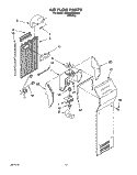 AIR FLOW Diagram and Parts List for 3VED23DQAW01  Whirlpool Refrigerator