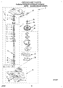 GEARCASE Diagram and Parts List for CAE2792AG0  Whirlpool Washer