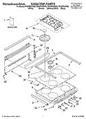 COOKTOP PARTS Diagram and Parts List for YKGRT607HT9  KitchenAid Range