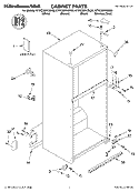 CABINET, LITERATURE Diagram and Parts List for KTRC22KKBL02  KitchenAid Refrigerator