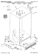 CABINET, LITERATURE Diagram and Parts List for KSRS27QGBT03  KitchenAid Refrigerator