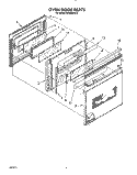 OVEN DOOR Diagram and Parts List for RM286PXV3  Whirlpool Microwave Oven Combo
