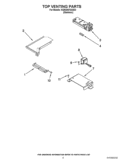 TOP VENTING PARTS Diagram and Parts List for KGRS807SSS03  KitchenAid Range