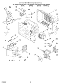 OVEN INTERIOR Diagram and Parts List for KCMC155JSS0  KitchenAid Microwave