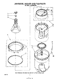 AGITATOR, BASKET AND TUB Diagram and Parts List for LA3300XPW3  Whirlpool Washer