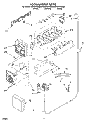 ICEMAKER PARTS Diagram and Parts List for ED2SHAXMB00  Whirlpool Refrigerator