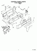CONTROL PANEL PARTS Diagram and Parts List for CHW9900VQ0  Whirlpool Washer