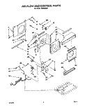 AIR FLOW AND CONTROL Diagram and Parts List for X05002X05  Roper Air Conditioner