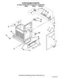 CONTAINER PARTS Diagram and Parts List for KUCS03CTWH2  KitchenAid Trash Compactor