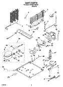 UNIT PARTS Diagram and Parts List for GAFZ21XXMK01  Whirlpool Refrigerator