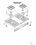 COOKTOP Diagram and Parts List for SF386PEWW0  Whirlpool Range