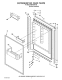 REFRIGERATOR DOOR PARTS Diagram and Parts List for KBRO36FTX06  KitchenAid Refrigerator