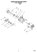 PUMP AND MOTOR PARTS Diagram and Parts List for DU850SWPU3  Whirlpool Dishwasher