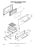 OVEN DOOR AND BROILER Diagram and Parts List for SF3000ERW0  Whirlpool Range