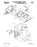 TOP AND CABINET Diagram and Parts List for LCR7244DQ2  Whirlpool Washer