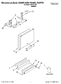 DOOR AND PANEL PARTS Diagram and Parts List for KUDL03ITSS1  KitchenAid Dishwasher