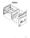 DOOR Diagram and Parts List for KEBI100YBL1  KitchenAid Wall Oven