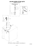 WASHER WATER SYSTEM Diagram and Parts List for KGLC500THT0  KitchenAid Washer Dryer Combo