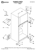 CABINET PARTS Diagram and Parts List for MTB1842VRW00  Whirlpool Refrigerator