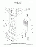 CABINET PARTS Diagram and Parts List for EF36BNNFSSPD  Whirlpool Refrigerator