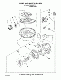PUMP AND MOTOR PARTS Diagram and Parts List for 7GU3800XTVY2  Whirlpool Dishwasher