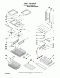 SHELF PARTS Diagram and Parts List for KBFL25EVMS1  KitchenAid Refrigerator