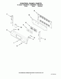 CONTROL PANEL PARTS Diagram and Parts List for YKERS208XB1  KitchenAid Range