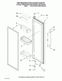 REFRIGERATOR DOOR PARTS Diagram and Parts List for 6WSC21N4XD02  Whirlpool Refrigerator