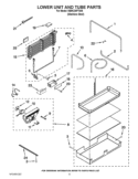 LOWER UNIT AND TUBE PARTS Diagram and Parts List for KBRC36FTS05  KitchenAid Refrigerator