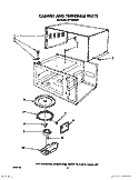 CABINET AND TURNTABLE, LIT/OPTIONAL Diagram and Parts List for MT1850XW1  Whirlpool Microwave