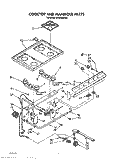 COOKTOP AND MANIFOLD, LIT/OPTIONAL Diagram and Parts List for SF3020ERN6  Whirlpool Range