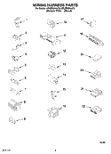 WIRING HARNESS PARTS Diagram and Parts List for 4PLBR8543JQ3  Whirlpool Washer