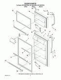 DOOR PARTS Diagram and Parts List for W8TXNWFWB00  Whirlpool Refrigerator