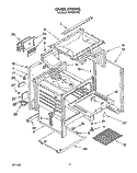 OVEN Diagram and Parts List for FGP325YL0  Roper Range