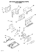 AIR FLOW AND CONTROL PARTS Diagram and Parts List for ACQ058PP0  Whirlpool Air Conditioner