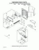 DISPENSER FRONT PARTS Diagram and Parts List for GI7FVCXXA00  Whirlpool Refrigerator