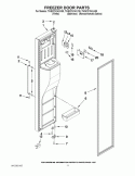 FREEZER DOOR PARTS Diagram and Parts List for 7WSC21C4XA00  Whirlpool Refrigerator