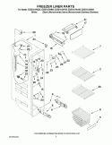 FREEZER LINER PARTS Diagram and Parts List for ES5DVAXWA00  Whirlpool Refrigerator