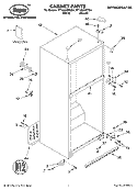 CABINET PARTS Diagram and Parts List for RT18AKXKQ04  Roper Refrigerator