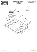 COOKTOP PARTS Diagram and Parts List for TES326RD0  Estate Range