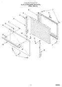 DOOR, LIT/OPTIONAL Diagram and Parts List for SF3000SEN0  Whirlpool Range
