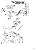 MACHINE BASE Diagram and Parts List for 4LSC9255AQ1  Whirlpool Washer