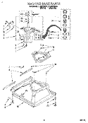 MACHINE BASE Diagram and Parts List for LLR6233AW1  Whirlpool Washer