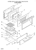 OVEN DOOR AND BROILER Diagram and Parts List for SGC355XX3  Roper Range
