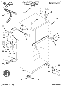 CABINET Diagram and Parts List for 3VET16GKBW00  Whirlpool Refrigerator