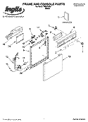 FRAME AND CONSOLE PARTS Diagram and Parts List for IRD6750D2  Inglis Dishwasher