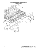 UPPER RACK AND TRACK Diagram and Parts List for 4KUDA220TW2  KitchenAid Dishwasher