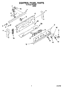 CONTROL PANEL PARTS Diagram and Parts List for IKE32300  Inglis Range
