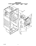 LINER Diagram and Parts List for ET16XKYZN00  Whirlpool Refrigerator
